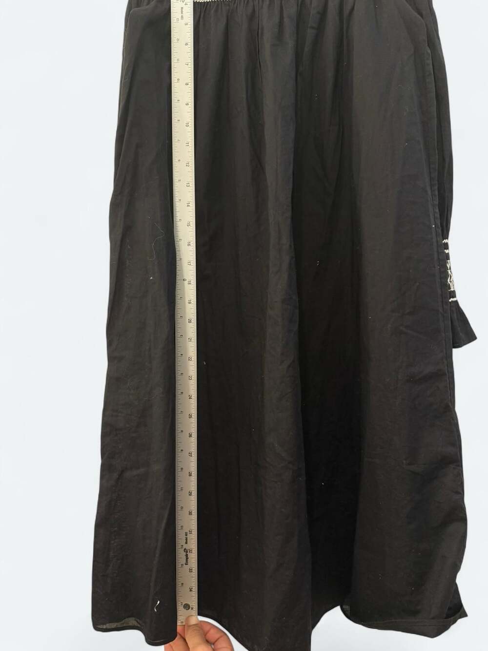 Maje Raffy Off-the-Shoulder Dress Size 2 Black Cotton - Picture 11 of 12